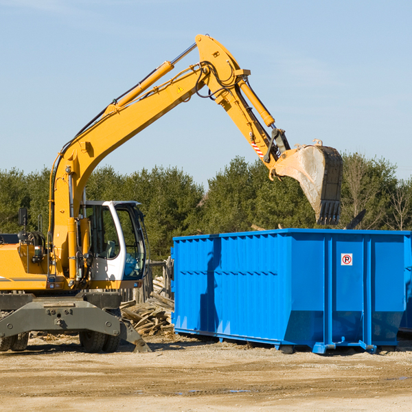 are there any restrictions on where a residential dumpster can be placed in Phillips